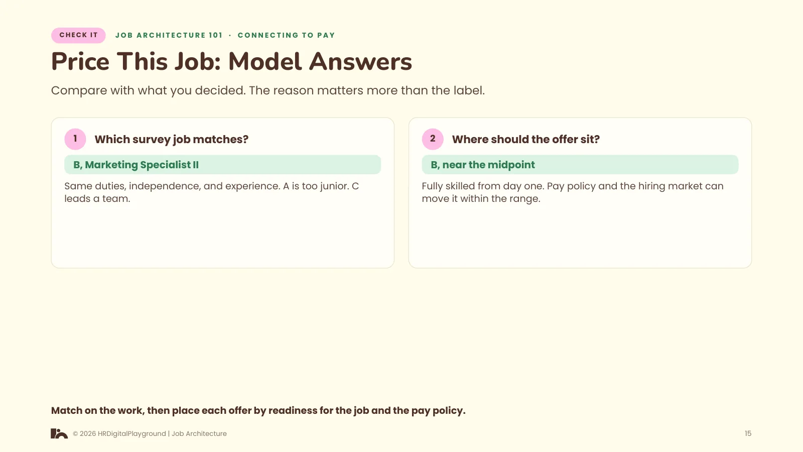 Price This Job: Model Answers: page 15 of Connecting to Pay