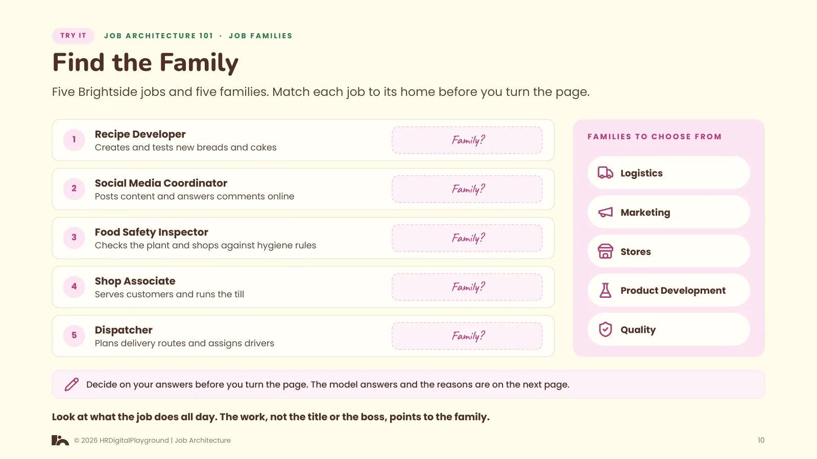 Find the Family: page 10 of Job Families